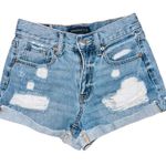 Aeropostale  Blue Jean Shorts High-Waisted Distressed Photo 0