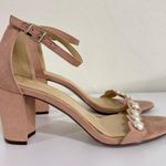 Jessica Simpson  Pink Pearl Open Toe Block Heel Sandals Size 9.5 Photo 2