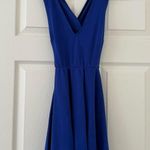 Lulus Open Back Dress Blue Photo 1