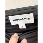 superdown NWT  Bailee One Shoulder Ruched Back Cut-Out Bodysuit Black Women's S Photo 5