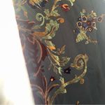 Cache  size 12 vintage floral silk Black Green Patterned Maxi Dress 90s guest Photo 10