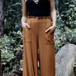 Free People MOVEMENT Blissed Out Lounge Pants Ribbed Wide-Leg High Rise Yoga Photo 0