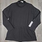 Liz Claiborne NWT Black Cinched Waist Pullover Sweatshirt Women's Size Large Photo 0