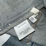 GRLFRND Cara Blue Denim Jacket Size XS Distressed USA Designer Raw Hem Photo 6