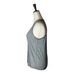 AMO Tank‎ Top Women Small Blue White Cotton Striped Distressed V Neck Preppy Photo 5