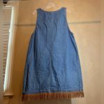 ERIKA & CO. Womens Western Fringe Denim 1/2 Zip Dress W/Pockets 100% Cotton|Sz:M Blue Size M Photo 15
