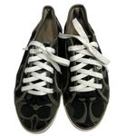 Coach  DEE Black/Gray Monogram C Fabric Sneakers Women's Shoes‎ Size 8 Photo 1