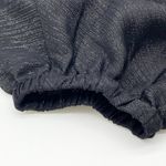 IRO NEW Womens 44 (12) Drinera Puff-Sleeve Crop Top Shimmery Black Front Tie Photo 8