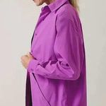 Athleta Relaxed Oversized Button-Down Shirt in Jazzy Purple Size XS Photo 3