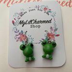 Handmade Cute Frog Charm Earrings  Photo 0