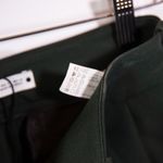 Zara Women's Crepe Mid Rise Straight Leg Trouser Pants Solid Green Small Photo 2