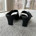 Vintage Merona Black Leather Silver Buckle Square Toe Maryjane Block Heels Shoes Size 8.5 Photo 8