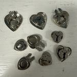 9 Heart Button Covers Mixed Tones Brass Silver Embellished Dress Shirt‎ Jewelry Photo 5