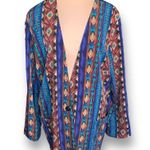Vintage Kensington Square Blazer Jacket Multicolor Southwestern Geometric Print Blue Size XXL Photo 9