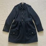 Moschino  Womens Black Wool blend Front Button Peacoat Size 40 Photo 0