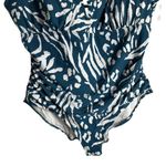 Anne cole V-Wire Blue Jungle Fever Print One Piece Swimsuit Plus Size 24W Photo 4