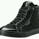 Adidas Honey Triple Black Shimmer Mid High Tops Sneakers Size 8.5 Photo 0