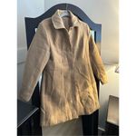 NEW Single Breasted Coat Long Sleeve Overcoat Career Pea Coat M Tan Size M Photo 6