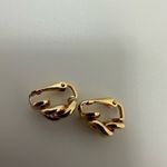 Christian Dior Dior‎ Vintage Link Gold Tone Clip On Earrings Photo 8