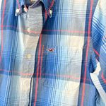 Hollister  Blue Plaid Checkered Shirt Large Photo 1