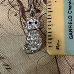 Rhinestone Cat Necklace Silver Photo 4