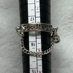 Silver Smiley Face Chain Ring Photo 5