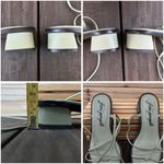 Free People Soft Sage Green Leather Gladiator Sandals w/ Block Heel Photo 6