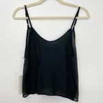 Aritzia New  Azure Skies Sheer Mesh Back Camisole Arago Tank Top Black Photo 6