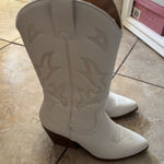 White Western Cowboy Boots Size 5.5 Photo 0