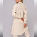 Pilcro Anthropologie  Corduroy Relaxed Jacket Shacket ribbed cream S casual $140 Photo 1