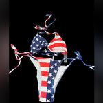 SheIn American Flag Print Bikini XS NWOT Photo 1