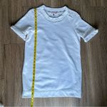 Rebecca Taylor  White Short Sleeve Terry Cloth Lace Crew Neck T-Shirt Blouse S Photo 14