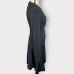 Danielle Bernstein Mini Dress Women's Medium Black Ruched O Photo 5