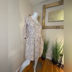 Garnet Hill Womens Taupe/Ivory Floral Bohemian Pocket Detail Dress Sz 08 Photo 3