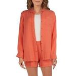 Natural Reflections NATURAL REFLECTION CORAL BUTTON UP Photo 4