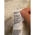 American Eagle  Smocked Tube Crop Top Eyelet Strapless Ruffled White Size Large Photo 6