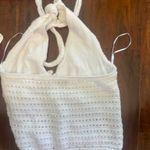 Hollister Halter Top Crochet  White Photo 1