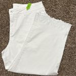 st. john's bay St. John’s Bay NWT mid rise crop white jeans plus size 18 detailed scallop Photo 1