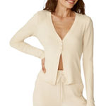 Beyond Yoga  Well Traveled Cardigan Sweater Ivory Photo 0