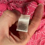 Christopher & Banks Vintage 90’s-y2k pink white embroidered crinkle short sleeve scallop hem blouse Photo 2