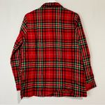 Wondershop Women’s Long Sleeve Button Up Pajama Shirt Red Green Size Medium NWOT Photo 3