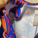 NWT WDirara Women's Blazer Jacket Swirl Print‎ Long Sleeve Business Casual Blue Size XL Photo 3