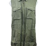 A New Day Olive Green Sleeveless Utility Pocket Outdoor Mini Dress Size M Photo 0