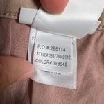 Paige  Leenah Coated Metallic Shimmer High Rise Wide Leg Jeans Latte Tan Size 32 Photo 12