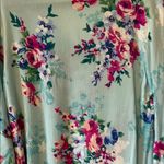 Newbury Kustom Blue and Pink Blouse with Floral Print and Flared Sleeves Photo 7