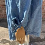 Free People  Show Me Some Shoulder linen top in Chambray / S /Excellent condition Photo 5