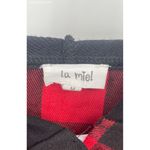 LaMiel Red Black Women's Plaid Hooded Shirt Photo 4