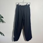 Adidas Sweatpant Women M Black White Fashion High-Waisted Woven Pant Athleisure Photo 1