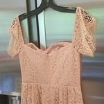 Dress the Population  River Lace Off the Shoulder Fit & Flare Dress Blush M NWOT Photo 6