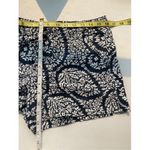 Gap T7  Women Black White Paisley Print Shorts Size 2 Linen Blend Casual Photo 2